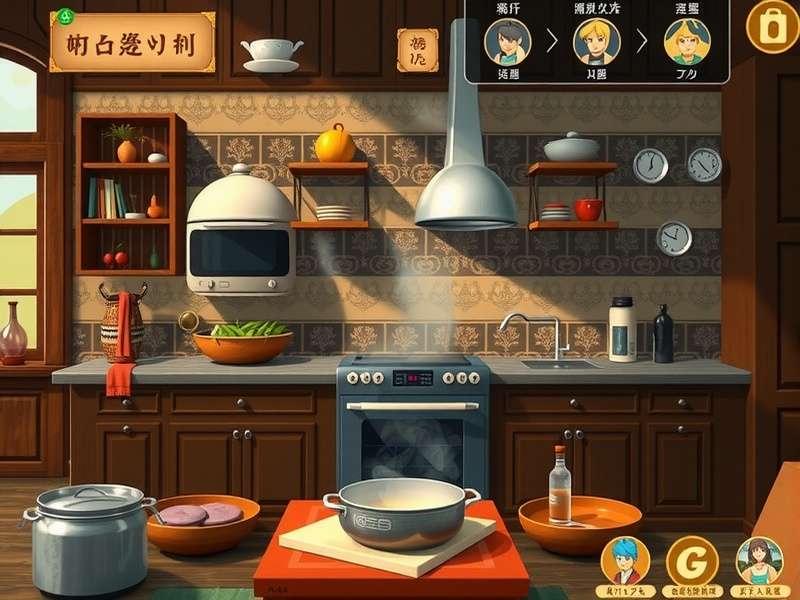 Dosa Dramatics gameplay screenshot showing virtual kitchen and cooking interface
